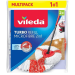 Vileda Mop 2in1 166142, 2 tk, mikrokiud, valge v&auml;rv, punane v&auml;rv, pestav 30&deg;C