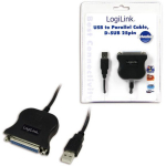 Logilink | USB 2.0 adapter to Paralel (LPT) DB25 , 1,8m | USB-A to LPT USB A male | DB25