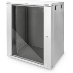 Digitus Seinale paigaldatav kapp DN-19 16-U-EC, 45cm, 60cm, 80.2cm, klaasiduksed, hall
