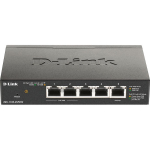 D-Link 5-Port Gigabit PoE Nutikas L&uuml;liti DGS-1100-05PDV2, 5 x 10/100/1000 (2 PoE), PoE 18 W, veebihaldus, lauakomplekt