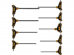 T-Rokturis TORX atslēgu komplekts 9 gab., VOREL, 56639, CrV 6150 tērauds, ergonomisks rokturis