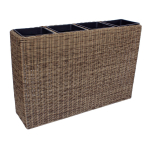 Puķu kaste WICKER 89x24xH60cm, gai&scaron;i brūns 38203