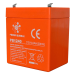 Li-Ion akumulators (AGM) 4Ah 12V (90x70x101 mm) Premium &scaron;ūnas 1.25kg Oranžs Power Bubble PB1204