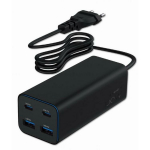 Gembird Laadija TA-UC-2A2C-PD100-01-BK 4-port 100 W, 110-240 V, 20 V, 1.5 m toitekaabel, 3 Type-C, 2 Type-A, kiire laadimine