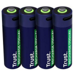Trust AA Laetavad Akud 1.5V 1700mAh USB-C 4 tk Sinine