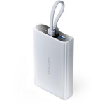 Vention Power Bank FHZM0 10000 mAh, 3.85 V, 1 x USB Type-A, 1 x USB Type-C, 3 A, hall