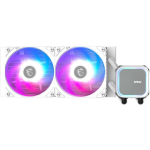 Msi CPU jahuti MAG CORELIQUID A13 240 WHITE, 2 ventilaatorit, 120 mm, EPDM torud, 62.6 cfm, 3800 RPM, Multi LED