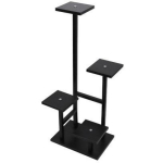 Besk Lillepood 4-kohaline 9134399, 40x40x105cm, must, metallraam puidust riiulitega, 4 kohta