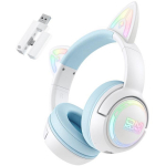 Onikuma GT838 m&auml;ngu k&otilde;rvaklapid, GT838 Blue, 32&Omega;&plusmn;15%, 117 dB, 5V/600 mA, 2h, 10h, 20 Hz-20 kHz, 1000 mAh, V5.3, USB-C, 15 m