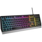 Genesis M&auml;ngu klaviatuur Rhod 300 RGB NKG-1528, 1.75m, 0.605kg, RGB taustvalgustus, membraanv&otilde;tmed, randme tugi
