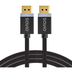 Savio DisplayPort-kaabel CL-176, 3m, 30AWG, v1.4, must, kuldsed kontaktid