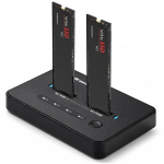 Qoltec 52366 M.2 NVMe SSD dokkimisjaam, PCIe, USB-C, 20 Gb/s, 2x8TB, v&otilde;rgu&uuml;henduseta kloonimine