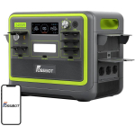 FOSSIBOT F2400 laadimisjaam, 2400W, 2048Wh, LiFePO4, puhas siinuslaine, 13 porti, UPS, WiFi+BT