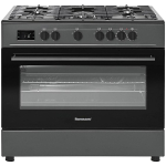 Ravanson KWGE-K90A CHEFF MB vabalt seisev gaasi- ja elektripliit, 900mm, 110l, 5 tsooni, 3000W, taimer, konvektsioon, grill