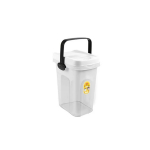 Konteiner lemmikloomatoidu hoidmiseks 2,5kg 7L 23x19x31cm l&auml;bipaistev/valge 2198550 STEFANPLAST