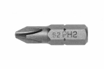 Skrūvgriežu bitu komplekts PH1, 25 mm, 5 gab., HOGERT HT1S301, izturīgs S2 tērauds, 58-60 HRC
