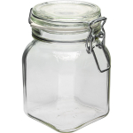 Słoik Comfort 750 ml ruudukujuline hermeetiline BROWIN 610075, klaas, 11.7x9.2x14.3 cm