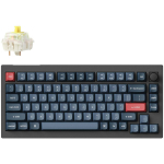 Keychron klaviatuur V1M-D4, 75%, RGB LED valgustus, 2.4 GHz, Bluetooth 5.1, mehaanilised l&uuml;litid, PBT klahvid, 4000 mAh aku