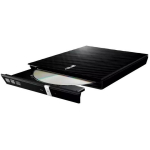 Asus DVD kirjutaja SDRW-08D2S-ULITE/BLACK/A, USB 2.0, 8x DVD+R kirjutamise kiirus, must, horisontaalne