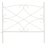 Besk Dekoratiivne aed 9137291, 60x60cm, valge v&auml;rv, ornamentaalne muster, metall, v&auml;likodu piir