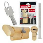 Tvardy Luku silinder koos nupuga T01338, 30/40G mm, 3 v&otilde;tit, alumiinium, messing, 50,000 ts&uuml;klit