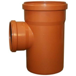 Instalplast PVC v&auml;li kanalisatsiooni haru 8029436, 160x110mm, 90&deg;, oranž-pruun, PVC-U, pH 2-12, kuni +40&deg;C