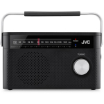 Jvc RA-E315B Kandev raadio, 100mm, 230mm, 138mm, 720g, teleskoopantenn, FM, Bluetooth, 5W, Aku toide