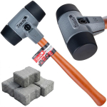 Tvardy sillutise haamer 60mm T00410, 1,0kg, 400mm, 60mm, 147mm, puidust vars, sillutise, &auml;&auml;rte ja betoonelementide paigaldamine
