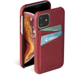 Krusell Sunne CardCover 61791, 6.1 tolli, punane, Apple iPhone 11, 2 krediitkaardi kohta, ehtne nahk