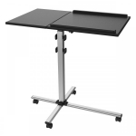 Sbox Projektori statiiv PFS-2, 10kg riiulile, 772-872mm k&otilde;rgus, must/h&otilde;be, MDF/PVC/teras