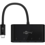 Goobay 4-Port USB-C Multiport Adapter 61073, Type-C, USB-A, kuni 5 Gbps, Plug and Play
