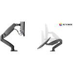 Raidsonic ICY BOX IB-MS303-T monitori alus, 6.5kg, 360&deg;, reguleeritav k&auml;si, must