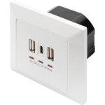 Digitus nutikas pistik DA-70618, 5V 3.1A, 2x USB A, 1x USB-C, &uuml;lekoormuse kaitse, l&uuml;hise kaitse