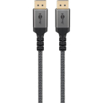 Goobay DisplayPort kaabel 65264, 1m, 8K60Hz, 32.4 Gbps, paindlik, d&uuml;naamiline HDR, alumiiniumkorpus