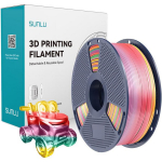 Sunlu PLA+ Silk R 01, 1,75mm, &plusmn;0,02mm, 205&ndash;235&deg;C, 50&ndash;200mm/s, 1kg, vikerkaare gradient, siidine efekt