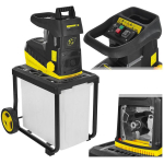 Silent Roller Garden Shredder with Collection Box 45mm- 60L