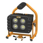 JCB JCB-SL-XTREME4000-R akuga LED t&ouml;&ouml;prožektor ehitust&ouml;&ouml;deks 4000lm kuni 16h 2x22.2V Li-ion IP65