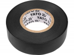 Yato Isolatsiooniteip YT-8159, 15mm, 20m, 0.13mm, must, dielektriline tugevus >40kV/mm, venitus >125%, s&auml;ilitustemp. +10~+40&deg;C