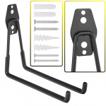 Velosipēda sienas turētājs, tērauda konstrukcija ar gumijas pārklājumu, K02382, Keltin
