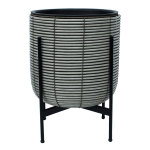 Puķu pods WICKER ar statīvu 38x38xH49cm, bē&scaron;s-pelēks 38102 Allit