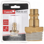 Misiņa vītnes kontaktdak&scaron;a 1/2", Tvardy, T00283, izturīga un korozijizturīga