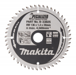 Saeketas T.C.T. Specialized MAKITA B-33825 136x20x1,4mm 48T 10&deg;