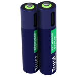 Trust laetav LI-ION AAA aku 1.5V 500mAh USB-C 2 pakki 25585