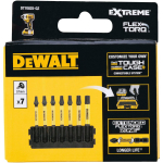 Dewalt FlexTorq 57mm Torx kruvikeeraja otsikute komplekt DT70825-QZ 7 tk, T15, T20 x2, T25 x2, T30, T40, Plastikkarp