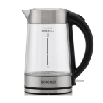 Gorenje K17GDWII elektriline veekeetja vee keetmiseks 2200W 1.7L 360&deg; alus automaatne v&auml;ljal&uuml;litus klaas roostevaba teras l&auml;bipaistev