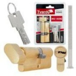 Tvardy Luku silinder koos nupuga T01339, 30/40G mm, 3 v&otilde;tit, alumiinium, messing, 50000 ts&uuml;klit, kinnituskruvi kaasas