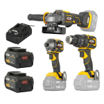 JCB JCB-18PKIT-7 Professional 18V 3 t&ouml;&ouml;riista komplekt l&ouml;&ouml;ktrell-kruvikeeraja 75Nm l&ouml;&ouml;kkruvikeeraja 230Nm nurklihvija 125mm 2x5.0Ah akud 4.5A laadija