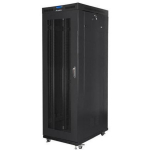 Lanberg seisva rack-kapp 19 tolli 27U FF01-8227-23BL, 800mm, 1200mm, 800kg, perforatsiooniga uks, LCD ekraan
