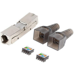 Lanberg 2X RJ45 CAT6A FTP pistik PL2SA-6000TL, RJ-45 emane, t&ouml;&ouml;riistavaba, l&auml;bipaistev