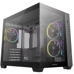 Deepcool Korpus CG330 3F, R-CG330-BKNGM3-G, 1+1 x 3.5", 2+2 x 2.5", 5 laiendusslotti, Micro ATX, must